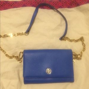 Tory Burch Robinson chain link wallet/ clutch